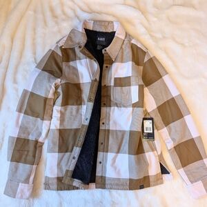 5.11 Tactical Tan and White Fleece Lined Plaid Jacket